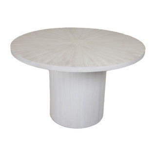 48” White Washed Wood Dining Table