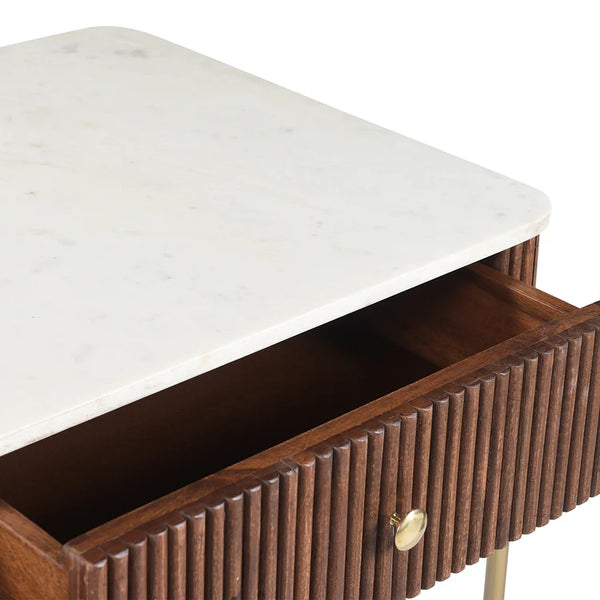 Wood, Marble & Brass Desk
