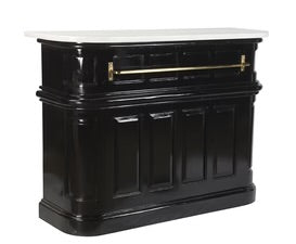 Tall Black Bar w/ Marble