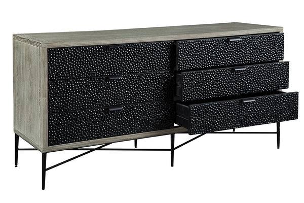 Grey & Black Chest of Drawers