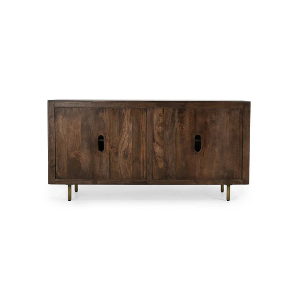 Hand Carved Mango 4 Door Cabinet