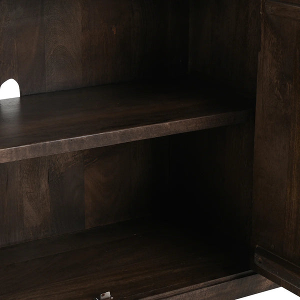Hand Carved Mango 4 Door Cabinet