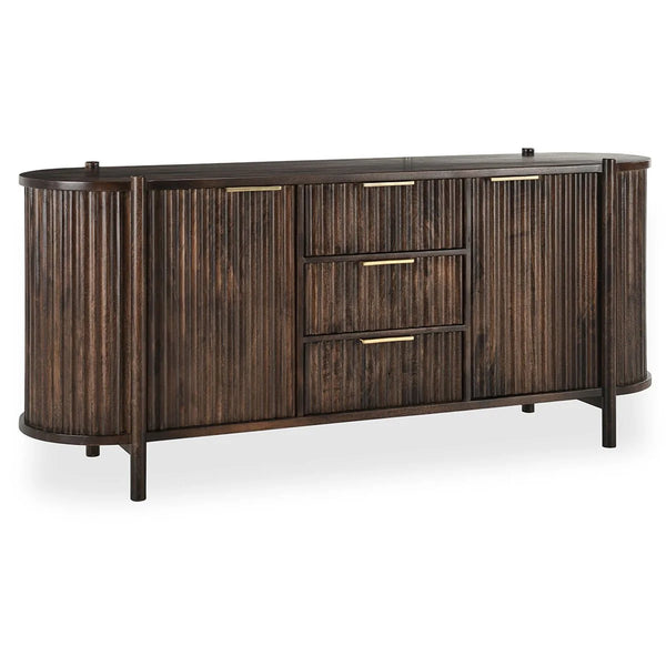 Mid-century Fluted Mango Cabinet