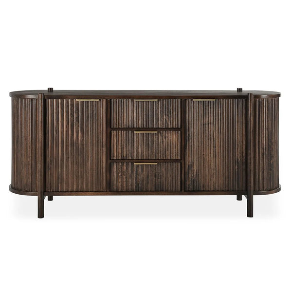 Mid-century Fluted Mango Cabinet