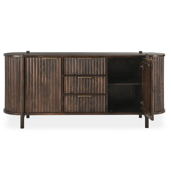 Mid-century Fluted Mango Cabinet