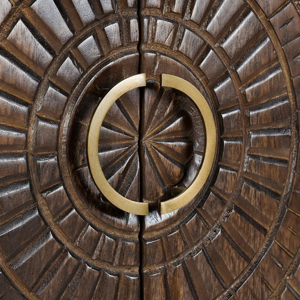 Hand Carved Mango Bar Cabinet