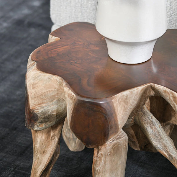 Teak Root End Table