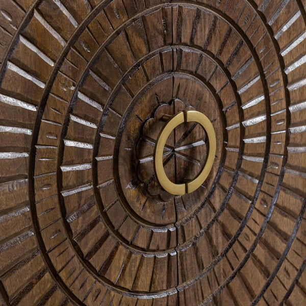 Hand Carved Mango Radius Cabinet