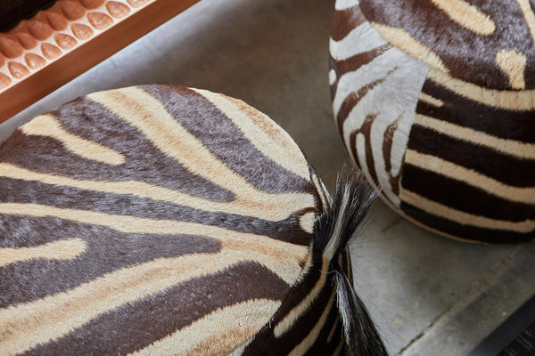 Zebra Tub Ottoman