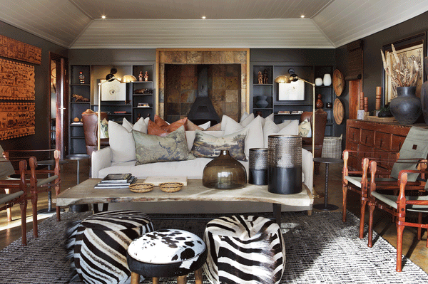 Zebra Tub Ottoman