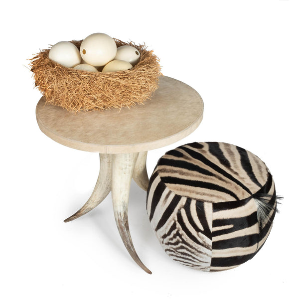 Zebra Tub Ottoman