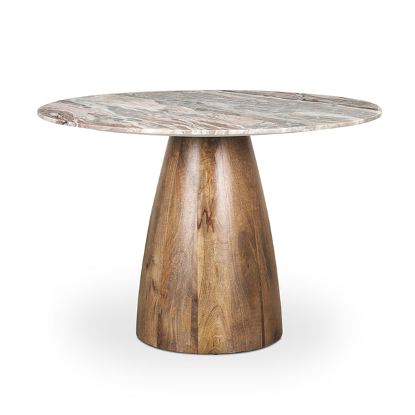42” Marble Dining Table w/ Mango Base