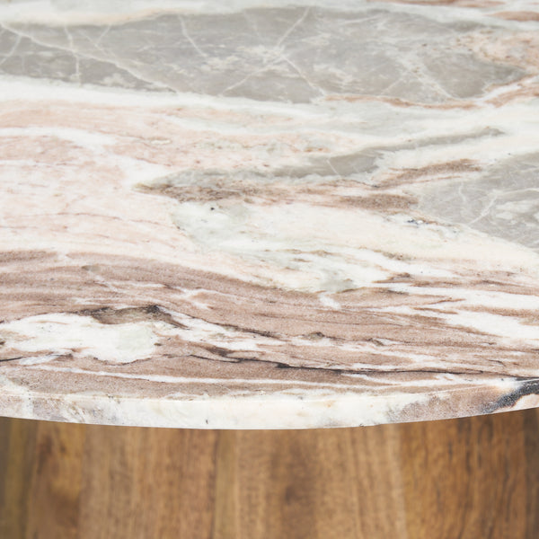 42” Marble Dining Table w/ Mango Base