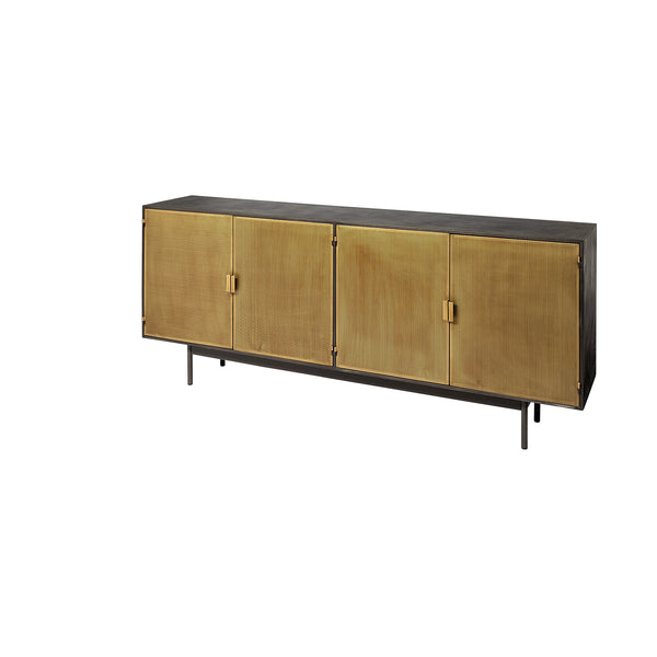 Black & Gold Metal Cabinet