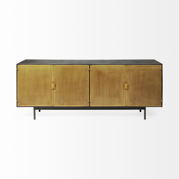 Black & Gold Metal Cabinet