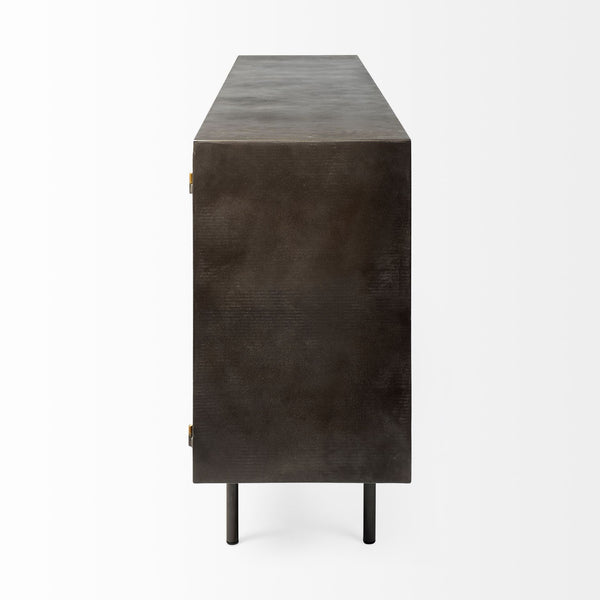 Black & Gold Metal Cabinet