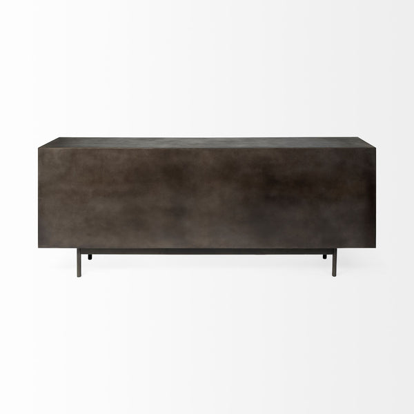 Black & Gold Metal Cabinet