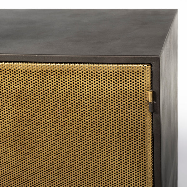 Black & Gold Metal Cabinet