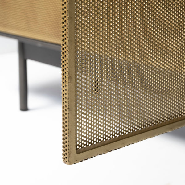 Black & Gold Metal Cabinet