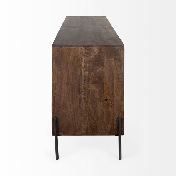 6 Drawer/ 2 Door Wood & Metal Sideboard