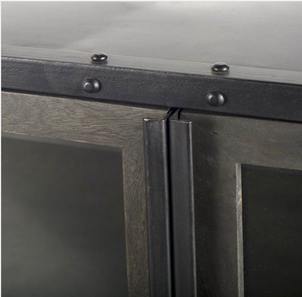 Wood, Metal & Glass Cabinet
