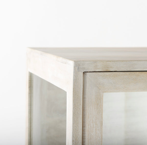 Mango Wood & Glass Display Cabinet