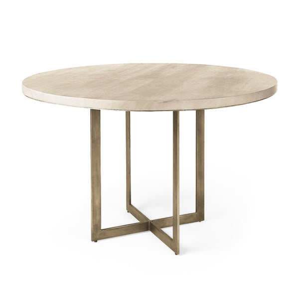 48” Wood & Iron Dining Table
