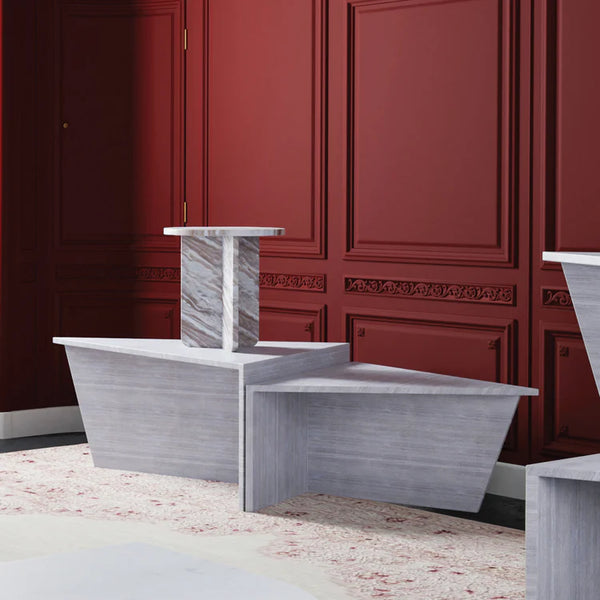 Butterscotch Marble Side Table