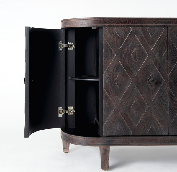 4 Door Demilune Cabinet