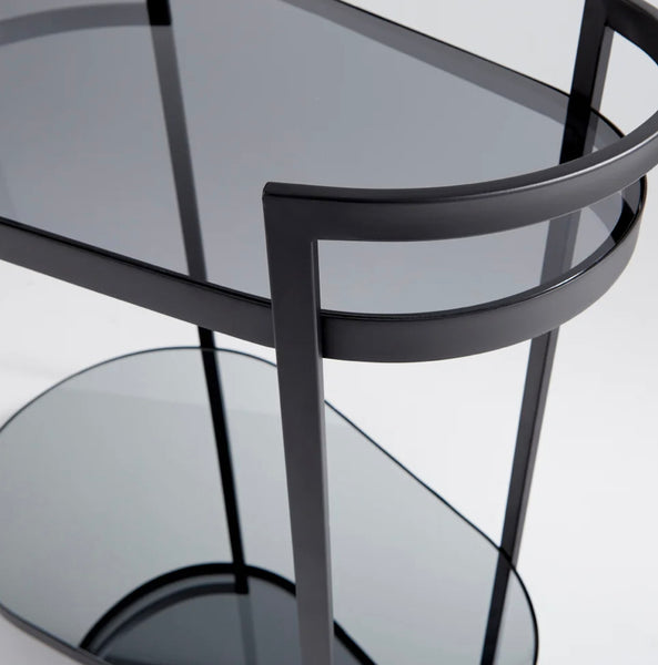 Ovate Black Bar Cart