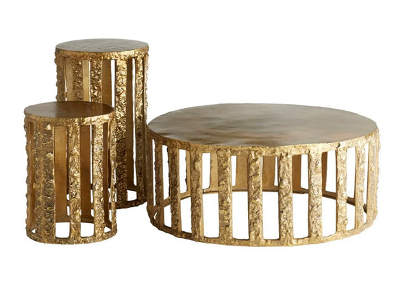 Gold Aluminum Side Table small