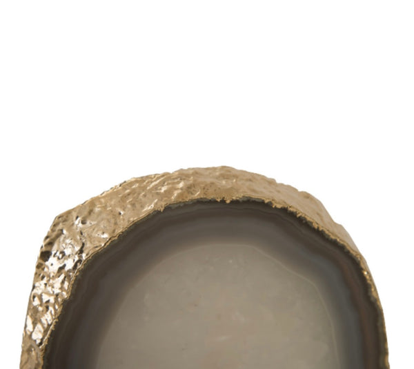 Agate Sculpture Gold Edge
