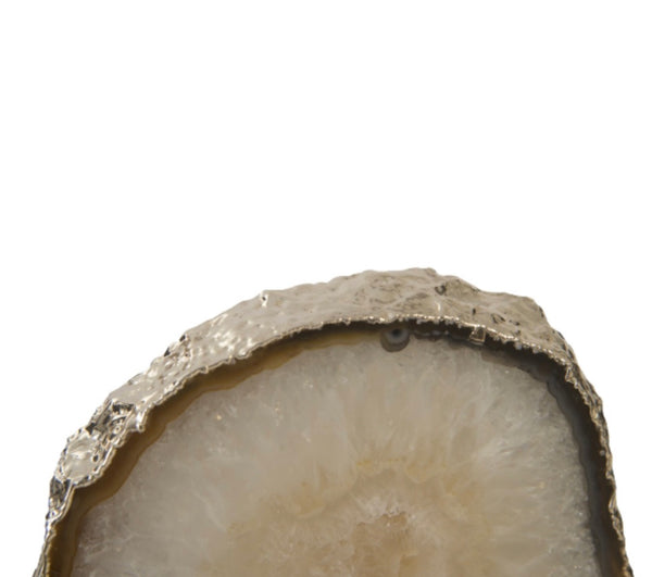 Agate Sculpture Silver Edge