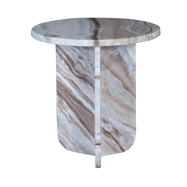 Butterscotch Marble Side Table