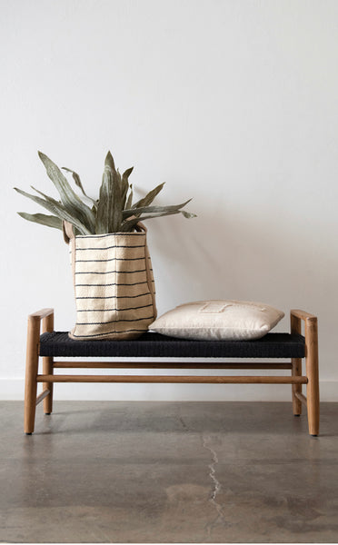 Teakwood & Cotton Bench