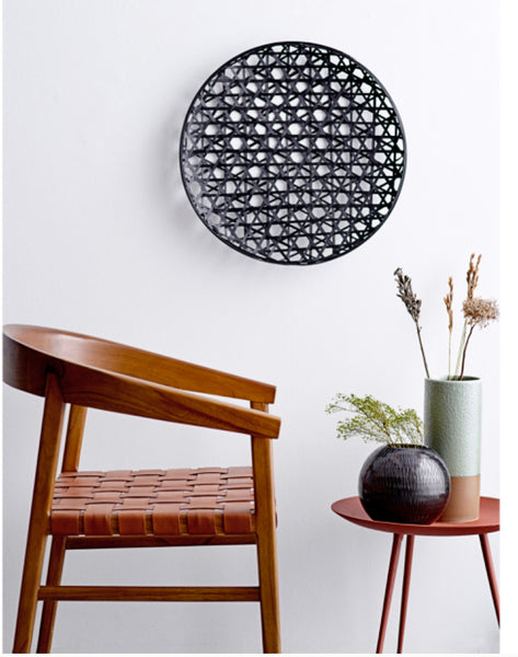 Cedar & Woven Leather Chair