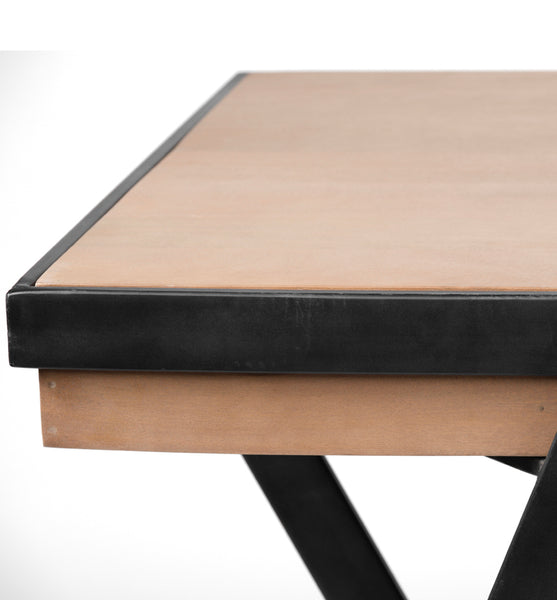 Triangle Iron Legs Writing Desk
