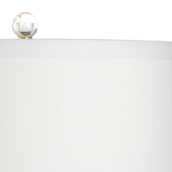 Porcelain Orchid Lamp w/ Crystal Base