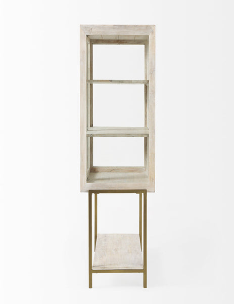 Mango Wood & Glass Display Cabinet