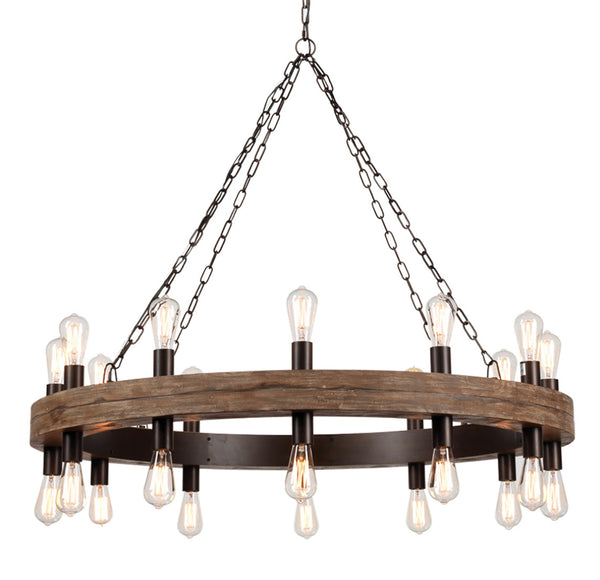 Double Lite Ring Chandelier