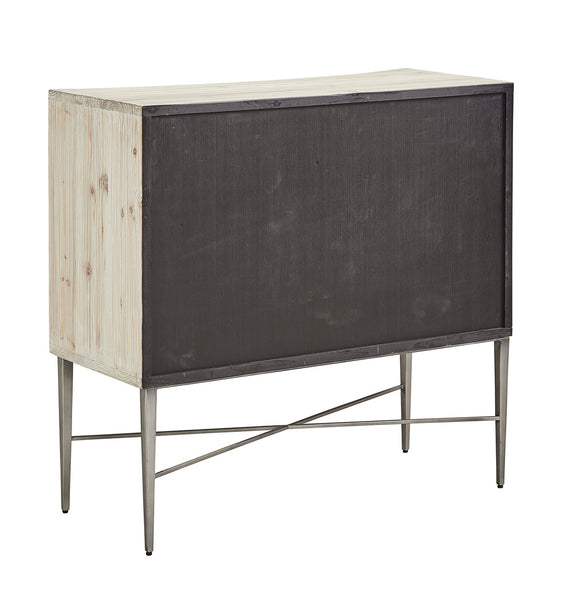 Concave Wood & Iron Chest