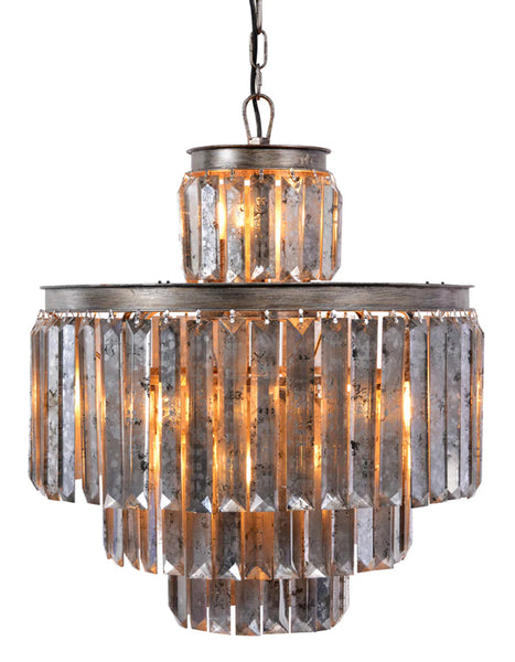 Mercury Cut Glass Chandelier