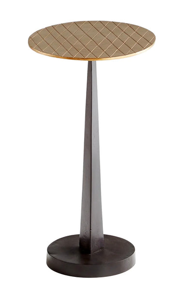 Aged Brass & Black Martini Table