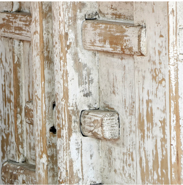 Vintage Whitewashed Wood Table