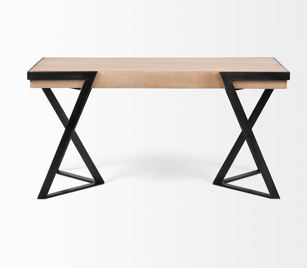 Triangle Iron Legs Writing Desk