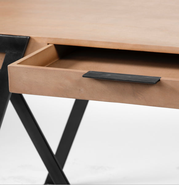 Triangle Iron Legs Writing Desk