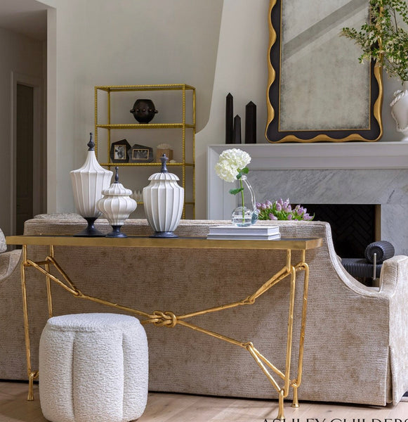 Love Knot Console- Gold Leaf Black