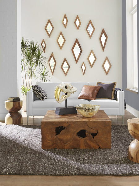 Teak Slice Square Coffee Table