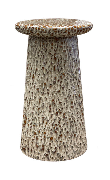 Reactive Glaze Ceramic Side Table tall