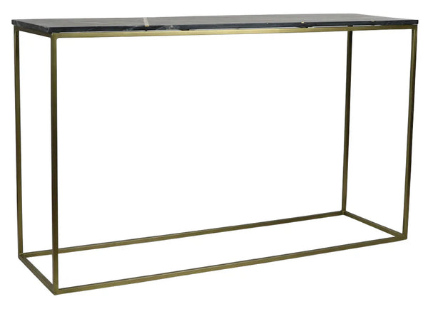 Black Stone Rectangular Console